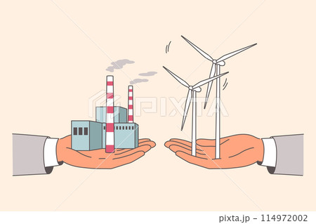 Choice alternative method generating electricity between coal-fired power plant and wind generators 114972002
