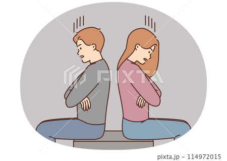 Angry couple suffer from relationships problems Angry couple suffer from relationships problems 114972015