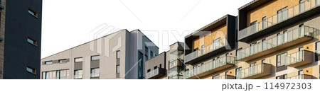 City architecture and urban building, housing apartment street sky modern facade. Skyscraper blue City architecture and urban building, housing apartment street sky modern facade. Skyscraper blue 114972303
