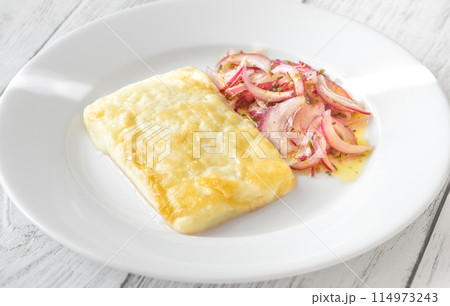 Fried greek cheese Fried greek cheese 114973243