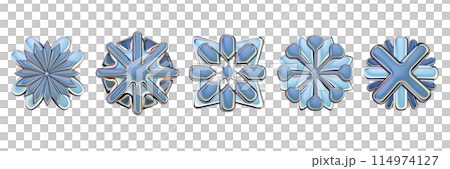 3D chrome y2k flower set, icon metal shape, mercury brutalist retro futuristic form, glossy effect.  114974127