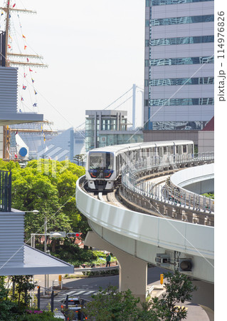 竹芝を走るゆりかもめ 竹芝を走るゆりかもめ 114976826