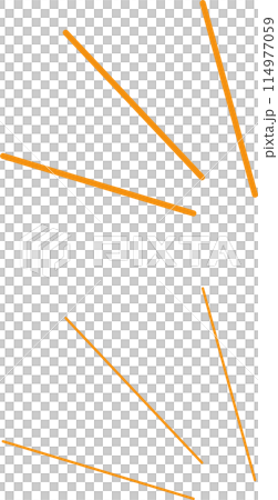 オレンジ線画のワンポイントあしらいセット オレンジ線画のワンポイントあしらいセット 114977059