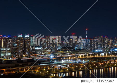 東京夜景 テレコムセンター展望室からの夜景 東京夜景 テレコムセンター展望室からの夜景 114977307