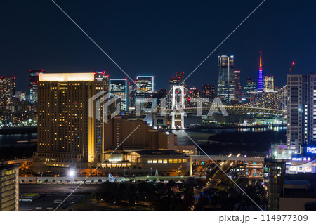 東京夜景　テレコムセンター展望室からの夜景 114977309