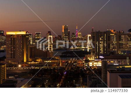 東京夜景 テレコムセンター展望室からの夜景 東京夜景 テレコムセンター展望室からの夜景 114977330
