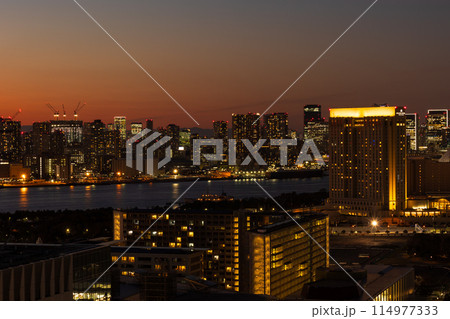 東京夜景 テレコムセンター展望室からの夜景 東京夜景 テレコムセンター展望室からの夜景 114977333