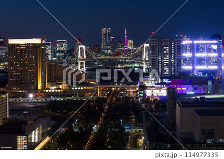 東京夜景　テレコムセンター展望室からの夜景 114977335