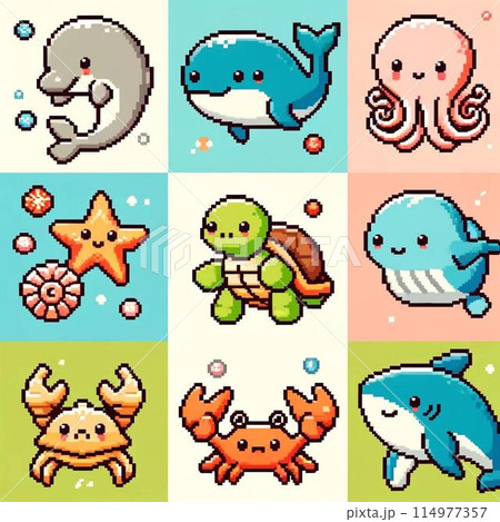 かわいいタコのイラストセット 114977357