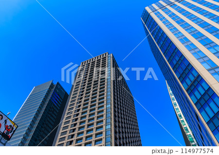 東京　中央区　日本橋　江戸橋一丁目付近の都市風景 114977574