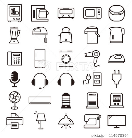家電のアイコンセット 114978594