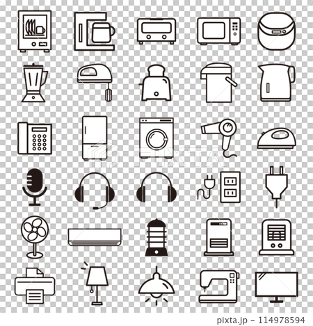 家電のアイコンセット 114978594