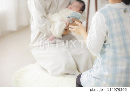 赤ちゃんと保健師の家庭訪問 赤ちゃんと保健師の家庭訪問 114979306