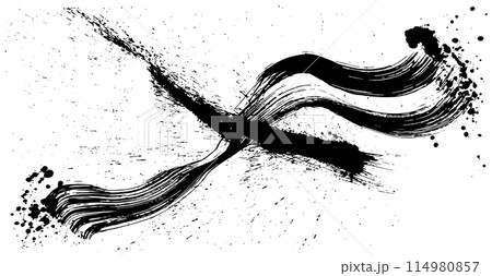 鳥 手書きの毛筆イラスト 鳥 手書きの毛筆イラスト 114980857