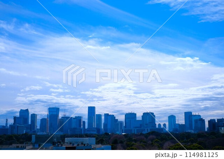 東京・九段下から見た皇居・六本木方面の風景 114981125
