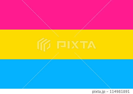 Pansexual Pride Flag background Illustration 114981891