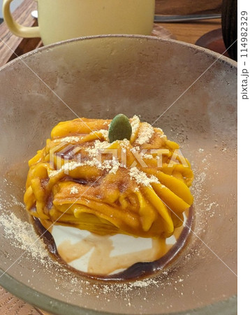 南瓜と豆腐クリームのバニラアイス 114982329