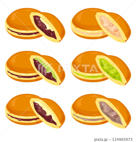 色々などら焼き断面セット 114983073