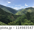 緑が眩しい晴れた日の山々 114983547