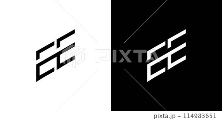 Modern and Unique letter EE initials logo design 114983651