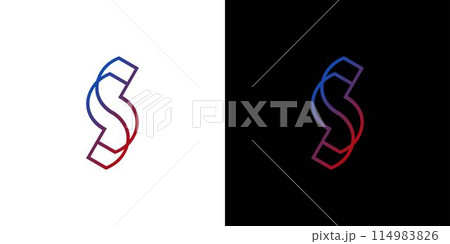 Modern and sophisticated S logo design 114983826