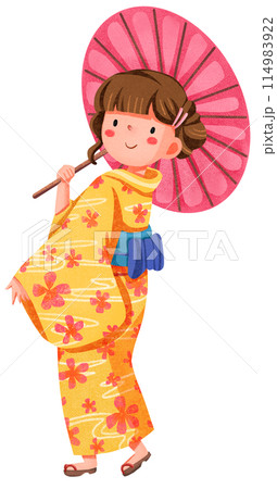 Hanabi festival watercolor illustration element concept Hanabi festival watercolor illustration element concept 114983922