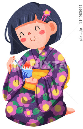 Hanabi festival watercolor illustration element concept Hanabi festival watercolor illustration element concept 114983941