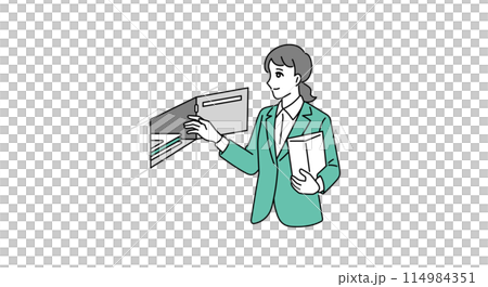 商務人士檢查郵件的插圖 114984351
