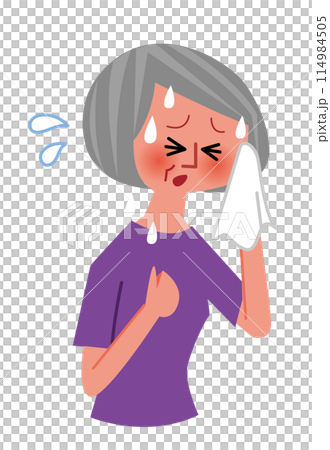 A sweaty old lady 114984505