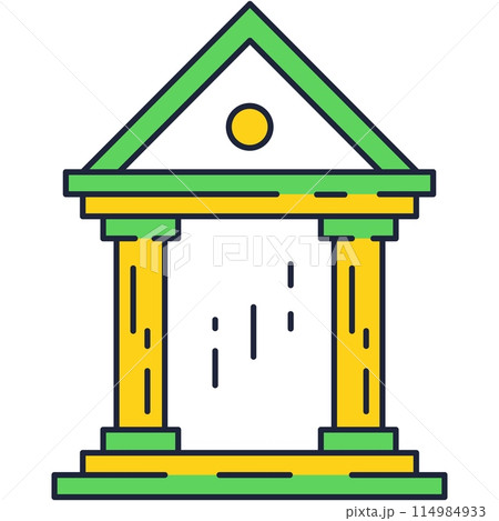 Bank icon flat vector government building symbol Bank icon flat vector government building symbol 114984933