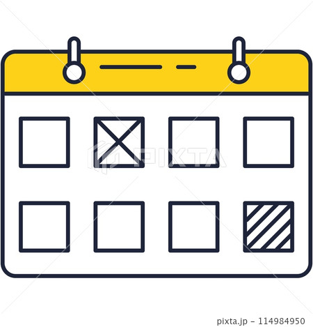 Calendar icon vector date and time for event 114984950