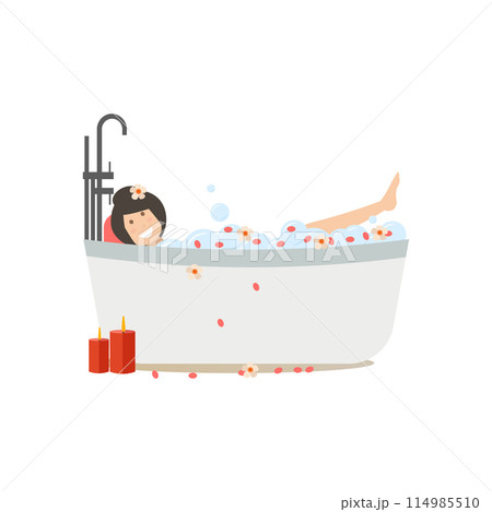 Spa people concept vector flat illustration 114985510