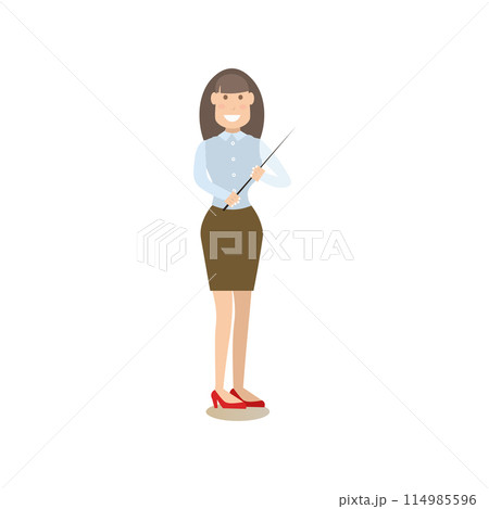 School teacher vector illustration in flat style School teacher vector illustration in flat style 114985596