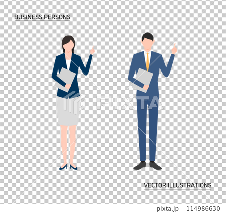 商務人士指著 114986630