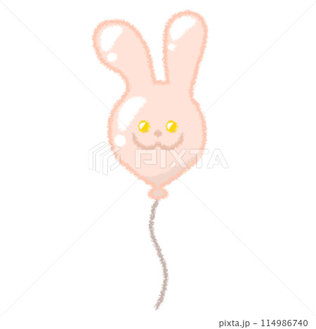 うさぎの形の風船イラスト 114986740