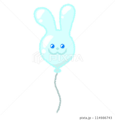 うさぎの形の風船イラスト 114986743
