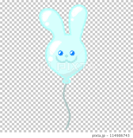 うさぎの形の風船イラスト 114986743