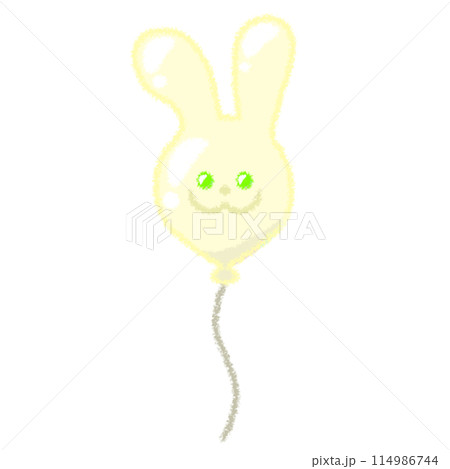 うさぎの形の風船イラスト 114986744