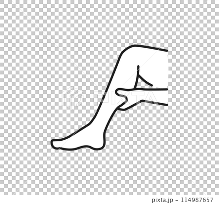 Illustration of massaging the calves Illustration of massaging the calves 114987657
