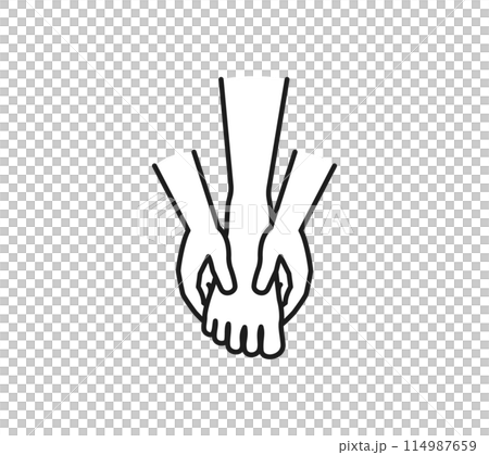 足の甲をマッサージするイラスト 足の甲をマッサージするイラスト 114987659