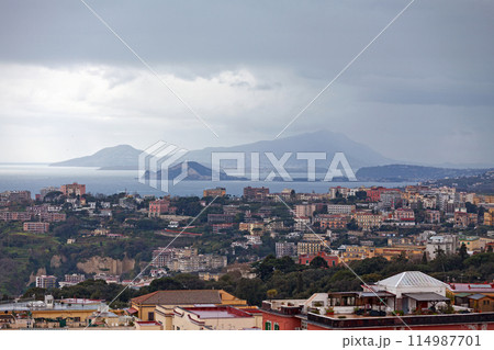 Cityscape of Naples and the islands of Ischia and Procida in Italy Cityscape of Naples and the islands of Ischia and Procida in Italy 114987701