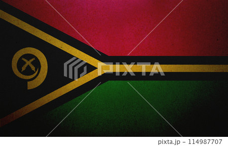 Flag of Vanuatu printed on a paper Flag of Vanuatu printed on a paper 114987707