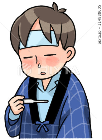 体温を計る人 体温を計る人 114988605