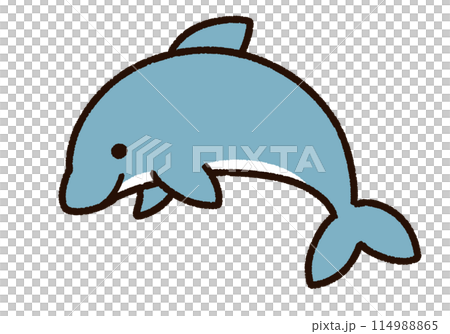 Cute dolphin character 114988865