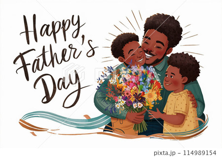 Happy Father's Day, Love his child's loving concept Happy Father's Day, Love his child's loving concept 114989154