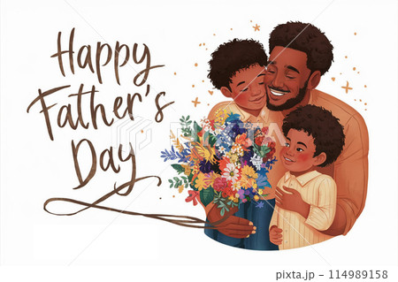 Happy Father's Day, Love his child's loving concept 114989158