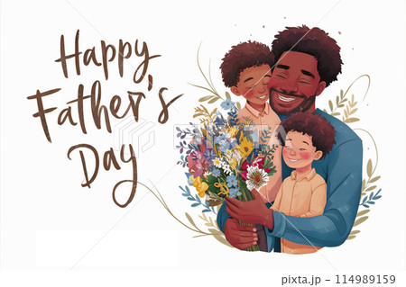 Happy Father's Day, Love his child's loving concept 114989159