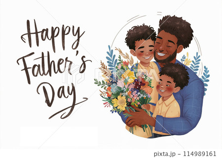 Happy Father's Day, Love his child's loving concept 114989161