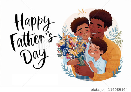 Happy Father's Day, Love his child's loving concept 114989164