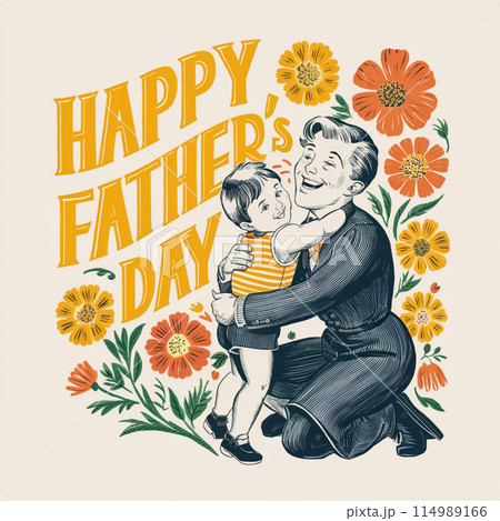 Happy Father's Day, Love his child's loving concept 114989166